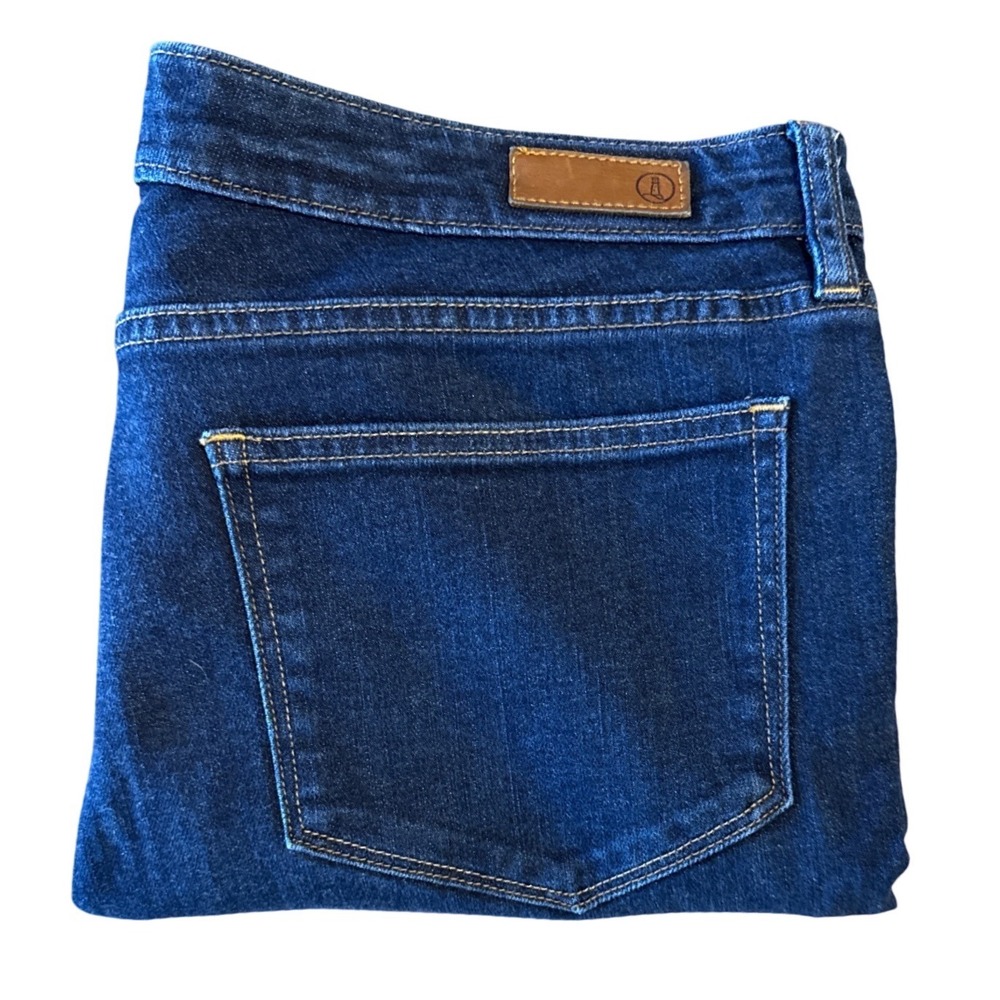 Lands End Fit 2 Bootcut Jeans Womens 12 Dark Indigo Blue Stretch Denim Pants